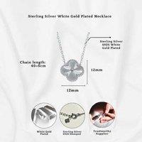 To My Daughter Sterling Silver Four Leaf Clover Necklace - 14K Gold Plated, Hypoallergenic, Gift Ready