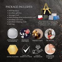 Sterling Silver Rose Gold Heart Pendant Necklace - Hypoallergenic, Sparkling Cubic Zirconia, Gift Ready