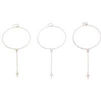 3PCS Cross Madonna Necklace Set for Women - Minimalist Gold, Silver & Rose Gold Pendant Chains