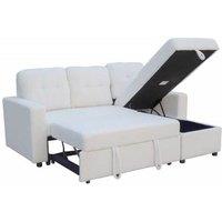 Velvet 3-Seater Reversible Corner Sofa Bed with Storage - Modern Upholstered Sofa