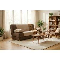 Jumbo Cord Fabric 3-Seater Sofa Bed - Modern Convertible Fabric Sofa, Space-Saving Guest Bed