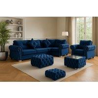 Falcon Plush Velvet Corner Sofa - Modern L-Shaped 4-Seater, Diamond Detail, Multiple Colours