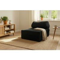 Jumbo Cord Fabric Z Pillow Chair Bed Sofa - Versatile 1-Seater, Modern Fold-Out Guest Bed, 4 Colours