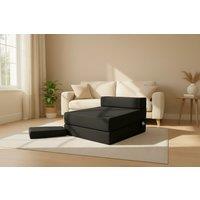 Fabric Foldout Single Sofa Bed - Jumbo Cord, Compact Z Bed, Modern Guest Chair (11 Colours)