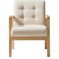 Modern Wood Frame Upholstered Armchair with Ergonomic Comfort Design