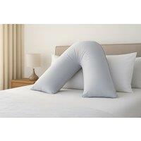 Orthopaedic V-Shaped Support Pillow - Extra-Filled Hollowfibre, Machine Washable, 7 Colour Options