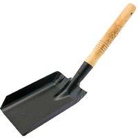 Heavy-Duty Metal Hand Shovel & Dust Pan Set - 40cm, Solid Wood Handle, Multi-Surface Cleaning Tool