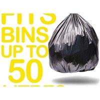 Tidyz Extra Strong 50L Heavy-Duty Refuse Sacks - Mega Capacity Bin Bags for Home & Commercial Cleaning