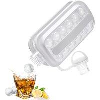 2-in-1 Silicone Ice Ball Maker & Drinks Flask - BPA-Free, 16oz, Modern Design