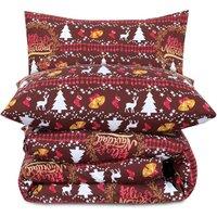 Luxury Christmas Duvet Bedding Set - Soft Polyester, Machine Washable, Festive Holiday Designs in All Sizes