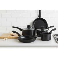 5-Piece Black Carbon Steel Pan Set