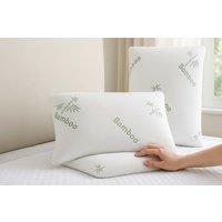 Bamboo Memory Foam Pillow - Orthopaedic Support, Anti-Bacterial, Standard Size