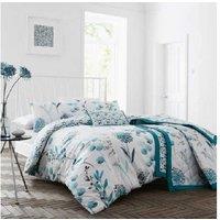 Luxury Cotton-Rich Bed Sheets & Duvet Set - Inky Teal, 200 Thread Count, Soft & Breathable, Machine Washable, Modern Style