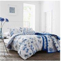 Bellissimo Inky Blue Luxury Bed Sheets - 200TC Cotton Blend, Soft & Breathable, Machine Washable Duvet Set