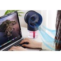 Three-Speed LED Humidifier Misting Fan - Modern Portable Home Decor, 13cm x 10.5cm x 22.5cm