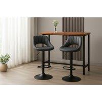PRICE DROP! HOMCOM Adjustable Faux Leather Swivel Bar Stools - Modern Height Adjustable Kitchen & Home Seating