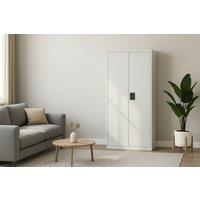 Vinsetto Steel Storage Cabinet - Lockable, Adjustable Shelves, Contemporary Metal Living Room Storage