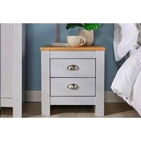 Camden Contemporary Two-Drawer Bedside Table - Metal Handles, Compact Storage, 3 Colours