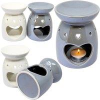 Heart-Shaped Ceramic Wax Melt Burner - Modern Home Decor Accent, Compact Size, Gift-Ready