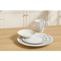 16-Piece Porcelain Dinner Set - Five Design Options