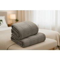Velour Weighted Anti-Stress Blanket - Luxury Velvet Throw, Machine Washable, 2 Sizes, 2 Colours
