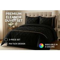 Premium Polycotton Easy-Care Eleanor Duvet Set - Modern, Machine Washable, Four Sizes, Five Colours