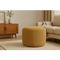 Oval Jumbo Cord Pouffe Bean Bag Footstool - Plush Shredded Foam, Lightweight, 4 Colours