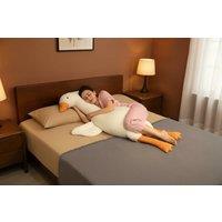 Giant White Goose Plush Pillow - Soft PP Cotton, Modern Cute Design, 5 Sizes