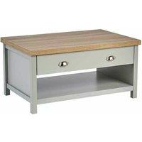 Avon Contemporary Oak & Grey Coffee Table with Storage Drawers - Living Room Centrepiece