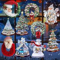 2PC 3D Christmas Window Stickers - Reusable Vinyl Festive Home Decor Set