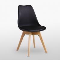 PRICE DROP! Jensen Faux Leather Dining Chair - Solid Wood Frame, Scandinavian Style, Single Seat, Easy Clean