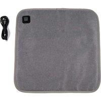 USB Heated Seat Cushion - Soft Grey, Anti-Slip, Adjustable Warmth (Cushion Only or Cushion & Back)