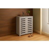 Wooden Shoe Storage Cabinet - Minimalist, Multi-Shelf Organiser in 2 Styles & 3 Colours