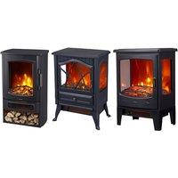Electric Fireplace with Realistic Flame in 3 Options