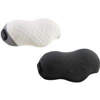 Ergonomic Memory Foam Cervical Massage Pillow - 2 Options, Hot Compress & Vibration, Grey or White