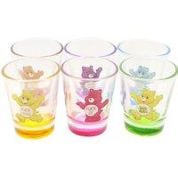 6PCS Glass Shot Glass Set - Unbreakable, Humorous Tableware, 50ml, Colourful Bear Design