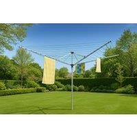 PRICE DROP! 50m Outdoor Rotary Clothes Airer - Heavy Duty Washing Line for Large Loads