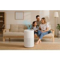 Modern White Air Purifier for Home - Energy-Efficient, Dual Purification, Minimalist Design