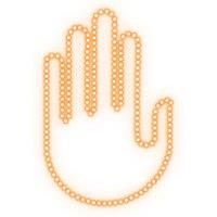 Novelty LED Hand Gesture Car Light - Remote Control, 203 LEDs, Surface Mount