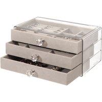 3-drawer Acrylic Jewellery Storage Box - 2 Colours