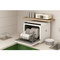Compact Tabletop Dishwasher - 6L, Multi-Program, Water-Saving, No-Install Kitchen Appliance