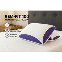 EARLY BIRD! REM-Fit 400 Hypoallergenic Memory Foam Crumbed Pillow - Cooling, Machine Washable, Contoured Support