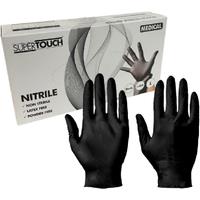 100 Black Nitrile Disposable Gloves - Powder-Free, Multi-Purpose, Allergy-Safe Cleaning Essentials (Latex-Free, Textured Grip, Tear-Resistant) | Wowch