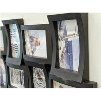 Modern White Multi Aperture Wall Art Photo Frame - 12-Photo Collage, Sturdy Display, Contemporary Home Dcor