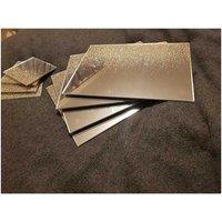 Gold Glitter Glass Coasters & Placemats Set - Crushed Crystal Tableware, Modern Glam, 6-Piece Luxury Home Decor