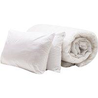 Hypoallergenic 7.5 Tog Duvet & 2 Ultra Bounce Pillows - Machine Washable, All-Season, 4 Sizes