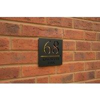 Personalised Square Laser Cut House Number Plaque - Modern Acrylic Wall Sign, Weather Resistant, 150mm x 150mm