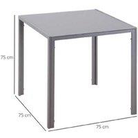 Contemporary Glass & Metal Square Dining Table - Modern 4-Seater, Compact Space-Saving Design