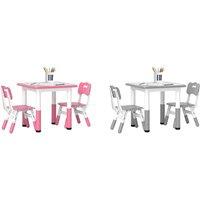 Kids' 3-Piece Adjustable Table and Chair Set in Two Colours