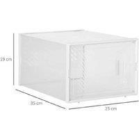 PRICE DROP! Stackable Plastic Shoe Storage Cabinet - Modular, Space-Saving, Clear, 18-Box Design
